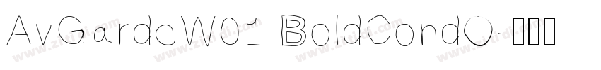 AvGardeW01 BoldCondO字体转换